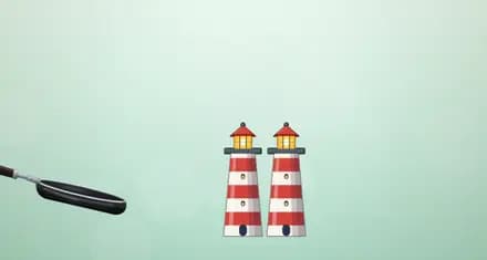 Level 54 of Weird Sausage Flop: Lighthouse Twins